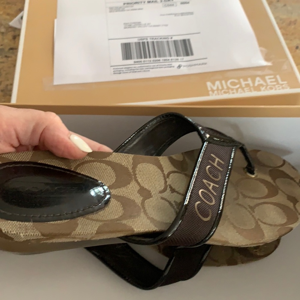 Coach flip flops